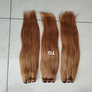 เปรู Weft การรวมกลุ่มทองตรง100% ที่ยังไม่ได้เรมี่เวอร์จินมนุษย์ผมหนังกำพร้าชิดขยายผู้ขายอินเดียสำหรับสตรี - Product Image 4