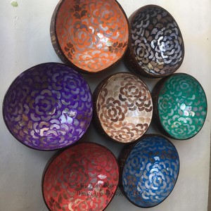 Wholesale Handmade Seashell Coconut Lacquer Seashell Coconut Bowls - Product Image 5