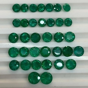 5มิลลิเมตรถึง7มิลลิเมตรรอบที่มีคุณภาพดีแซมเบียมรกตธรรมชาติที่ไม่ได้รับการปรับเทียบการผลิตเครื่องประดับ100% สีธรรมชาติสีเขียวเข้ม AAA + - Product Image 2