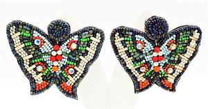 2024 femmes mode à la main perlé coeur mauvais œil déclaration boucles d'oreilles cerceau boucles d'oreilles à bas prix - Product Image 5