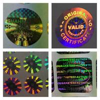 Meilleur prix pour des étiquettes/autocollants en PET holographiques argentés personnalisés pour fruits, anti-contrefaçon, certifiés ISO9001