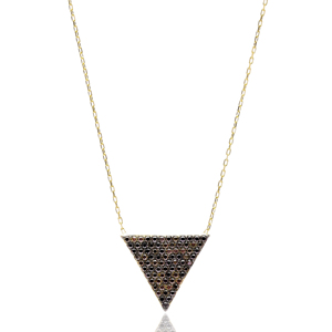 Triángulo collar turco al por mayor hecho a mano 925 elegante forma geométrica joyería de plata esterlina - Product Image 1