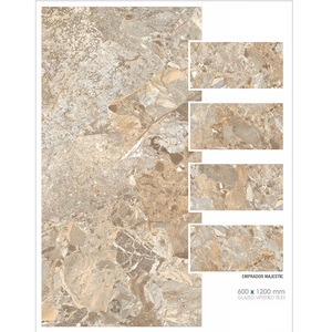 Carrelage de sol décoratif en marbre blanc ivoire Carrelages de sol émaillés entièrement polis Eramic 60x120cm - Product Image 5