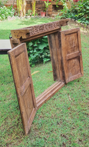 Trang Trí Nội Thất Ấn Độ Mộc Mạc Bằng Gỗ Lớn Kích Thước Đầy Đủ Cửa Sổ Hình Chữ Nhật Cổ Đóng Khung Treo Tường Thủ Công/Gương Đứng Kiểu Dáng - Product Image 4