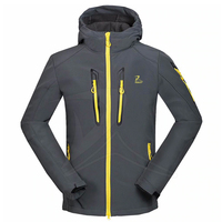 Erkekler İçin Özel Tasarım Slim Fit Softshell Polar Ceket Su Geçirmez Nefes Alabilen Yıkanmış Fermuarlı Spor Kışlık Giyim Günlük Kapüşonlu Büyük Beden