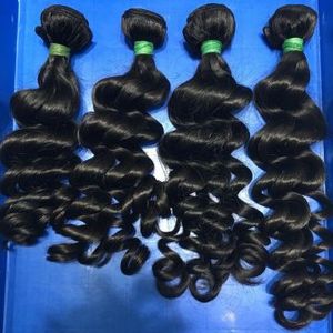 Directement de l'Inde Extensions de cheveux Remy alignées sur les cuticules vierges indiennes brutes Weave Bundle Human Hair Material - Product Image 4