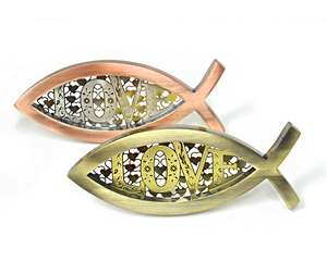 แผ่นโลหะ ichthus ความรัก - Product Image 1