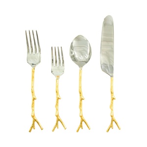 Cubiertos de metal hechos a mano de lujo, utensilios de cocina de tamaño personalizado, venta al por mayor decorativa para cena en casa, cubiertos de gran oferta - Product Image 1