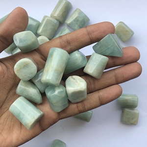 หินอความารีนธรรมชาติ20มม. 30มม. นักเก็ตหินอัญมณีแบบไม่เจาะ - Product Image 1