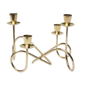 Porte-bougie en aluminium couleur argent, design dernier cri, pour la décoration de la maison, des hôtels et des restaurants. - Product Image 3