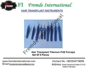 Conjunto de pinzas para transplantar cabello, de 9 piezas Forceps, certificado por CE - Product Image 3