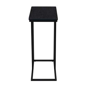 Luxury Modern <b>Round</b> <b>Side</b> <b>Table</b> <b>With</b> Iron Frame and Black Wood Top Coffee Accent End <b>Table</b> for Living Room Decor - Product Image 3