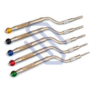Lot de 5 instruments manuels d'osteotomes dentaires pour implants, avec embouts courbés ajustables et codés par couleur, en acier inoxydable, certifiés CE - Product Image 1