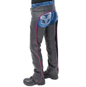 Chaps de moto pour femmes Design personnalisé Chaps d'équitation en cuir de buffle Durable et élégant Équipement équestre et motard - Product Image 1