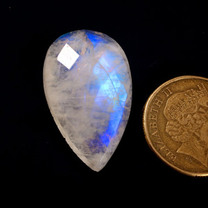 Pierre de lune naturelle Rose arc-en-ciel,, prix de gros, taille 35x20mm pour la fabrication de bijoux - Product Image 1