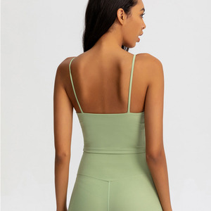 OEM Gym Fitness Yoga Athletic Sleeveless Shirts Workout OEM Logo Embroidery Ladies custom women tank <b>top</b> - Product Image 5