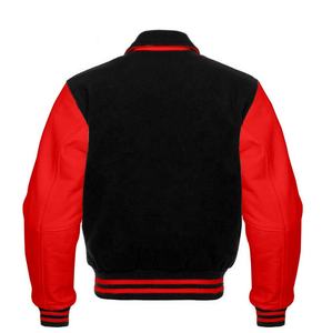 Personnalisable Hommes de Grande Taille Varsity Veste Élégante Corps en Laine avec Véritable PU Manches Patchwork Broderie Vêtements d'Hiver - Product Image 5