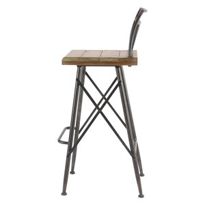 เก้าอี้บาร์โครงโลหะพร้อมที่วางเท้าสำหรับรับประทานอาหารในโรงแรมใช้ในเชิงพาณิชย์กลางแจ้งดีไซน์ทันสมัยสำหรับงานอุตสาหกรรม - Product Image 4