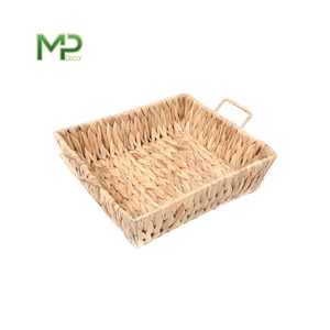 Naturals Handwoven Water <b>Hyacinth</b> Storage <b>Basket</b> with Leather Handles Elegant Home Organization Solution - Product Image 3