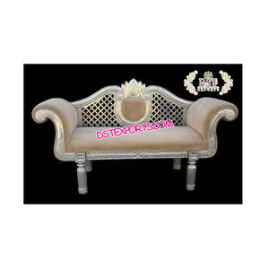 Canapé de mariage exquis neuf, canapé en bois sculpté pour mariage indien, canapé d'amour en métal doré pour mariage asiatique, décoration d'événement au Royaume-Uni - Product Image 1