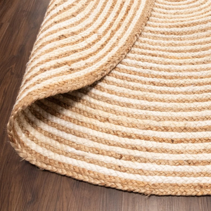 Tapis rond en paille naturelle tissé à la main, décoration de sol, jacinthe d'eau, vente en gros, fabriqué au Vietnam - Product Image 6