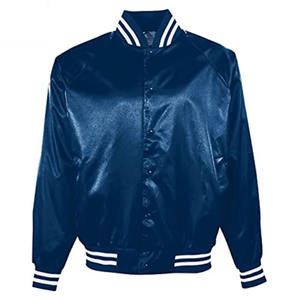 Custom High Quality Wool Men Varsity <b>Jacket</b> 100% Cotton Winter <b>Thin</b> Regular Length Stand Collar <b>Waterproof</b> Windproof Breathable - Product Image 1
