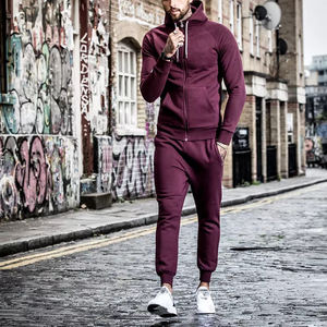 Jogging-robe en polaire pour hommes, 2020, nouvelle conception de dernier modèle pour hommes, Jogging Tech, avec poches à pull, survêtement, vente en gros - Product Image 4