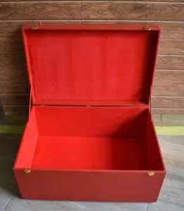 Caja de maletero de cuero MDF grande, embalaje de regalo
