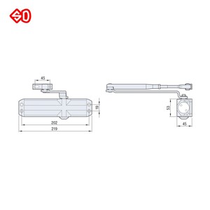 Quincaillerie pour porte ouverte, clôture au sol, ressort - Product Image 3