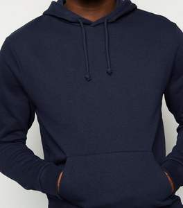 Sweat à capuche décontracté pour hommes 100% coton quantité minimale de commande bas Style américain doublé polaire confortable paresseux haut tendance pour l'automne hiver nouveau - Product Image 3