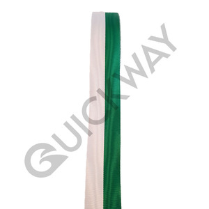 Cintas Personalizadas Grosgrain Cinta Ceremonial Medalla Cintas Personalizadas Color Verde Sólido Con Línea de Diseño Blanco - Product Image 5