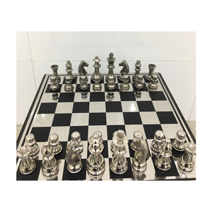 Wholesaler Top Selling Custom Own Logo Design Metal Players Large <b>Chess</b> <b>Board</b> <b>Set</b> Available Buy at Cheap Price - Product Image 1