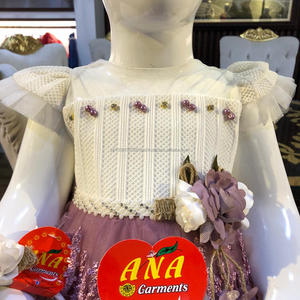 ชุดเดรสเด็กผู้หญิงลายดอกไม้สวยงาม พร้อมที่คาดผม ดีไซน์หรูหรา สไตล์ตะวันตก สำหรับงานปาร์ตี้ - Product Image 3