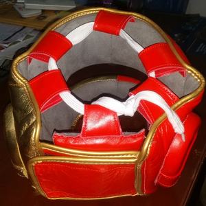 หมวกกันน็อคป้องกันศีรษะหนัง,หมวกกันน็อคมีแถบสวมเล่นมวยศิลปะการต่อสู้การสนับสนุนด้านความปลอดภัยอุปกรณ์สำหรับเตะ MMA - Product Image 3