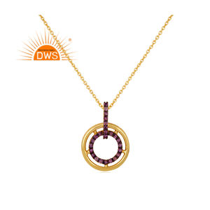 Pendentif en améthyste naturelle pour femme, collier en argent Sterling 925, 18k, pierre précieuse, plaqué or, fabrication de bijoux, livraison gratuite - Product Image 1