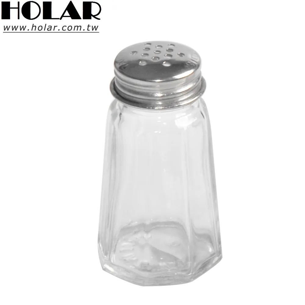 [Holar] Taiwan Made Dining Table Salt and Pepper Shaker with Glass Stainless Steel