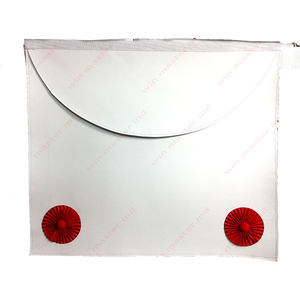 Badges à coudre en cuir blanc écologique, best-sellers, avec rosettes et badges rouges - Product Image 1