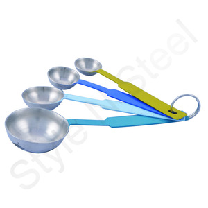 ชุดถ้วยตวงและช้อนชุดช้อนตวงสแตนเลส4ชิ้นพร้อมผงหลากสี - Product Image 1