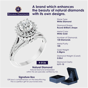 2022 último diseño 10K oro blanco diamante anillos de moda para fiesta de compromiso o aniversario mejor precio con embalaje Premium - Product Image 3