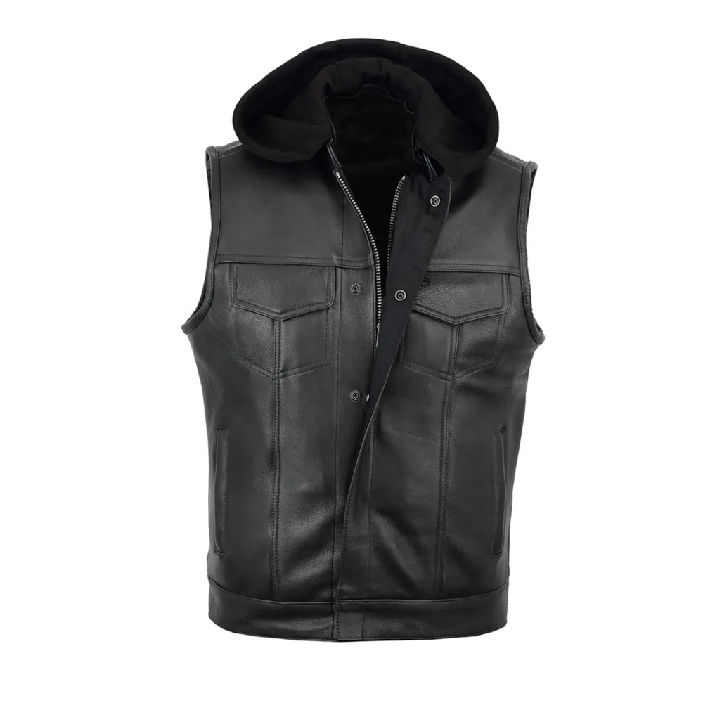 Leather Vest Motorcycle Men Fashion Customize Wholesale Vest