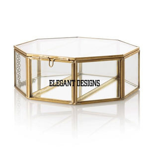 ชุดกล่องเครื่องประดับโลหะทอง2ชิ้นดีไซน์คลาสสิกของตกแต่งบ้านทำด้วยมือชุบทอง - Product Image 3