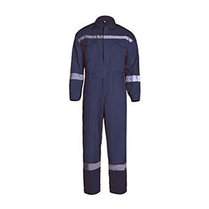 Flame Retardant Coverall Of Blue Colors For Reflective Safety Coverall Workwear 2019 100% Cotton - Product Image 2