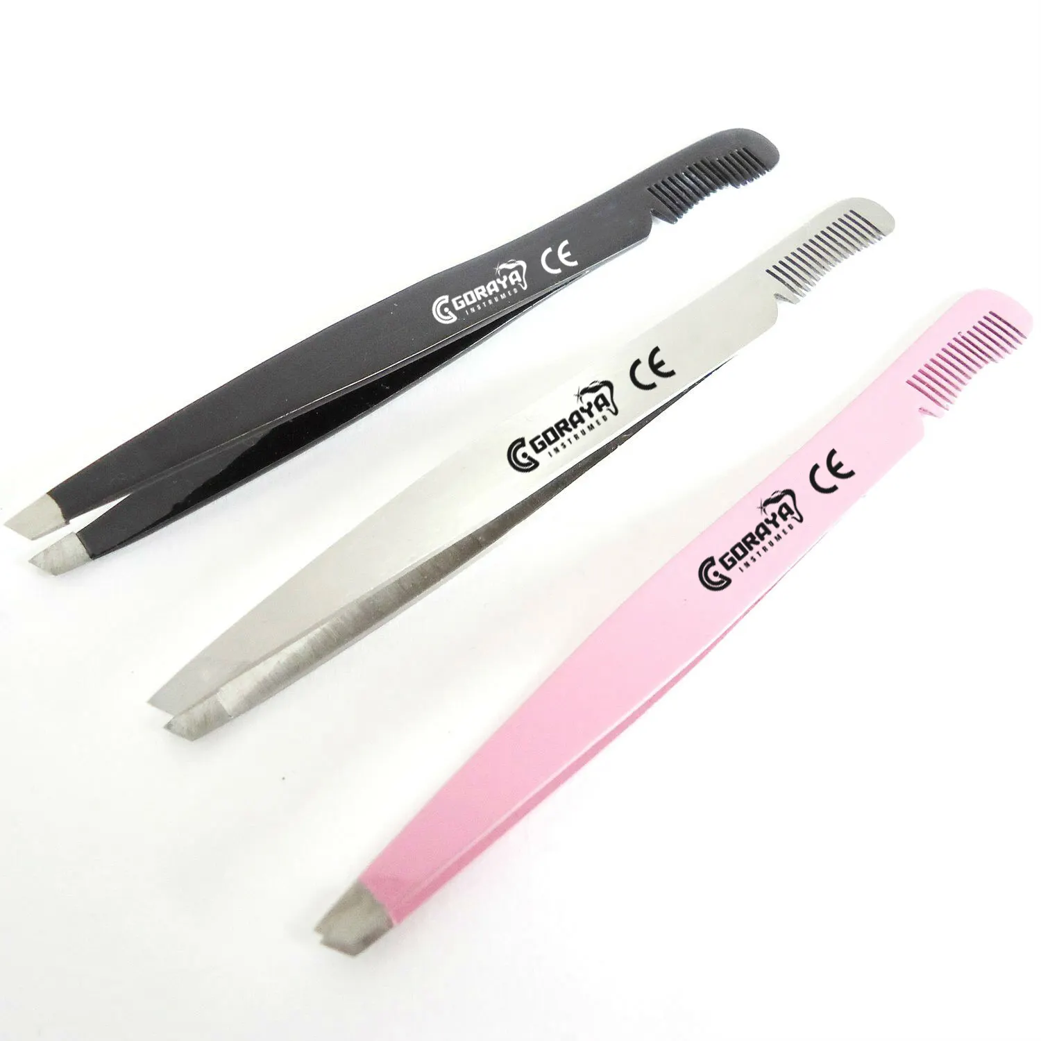 HOT SALE GORAYA GERMAN Eyebrow Tweezers Professional Comb Tip Quality Stainless Steel New CE ISO APPROVED