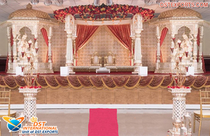 Golden Palace de ceremonia de boda de Bollywood "Mandap" Mega Bollywood boda Maharani "Mandap" Super Raj Mahal boda organizacion - Product Image 3