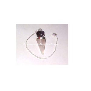 Compra EN LÍNEA DE PÉNDULOS de cono de ágata tallada en corazón estilo Feng Shui, piedra preciosa grabada de estilo amor para decoración del hogar - Product Image 3