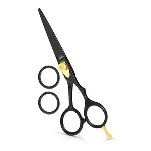 Профессиональная парикмахерская стрижка волос с тонким регулируемым натяжным винтом и ножницами для пальцев