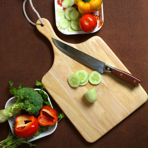 Tabla de cortar de madera natural para comida y pizza, utensilios de cocina, tabla de cubiertos para carbonizar ingredientes - Product Image 3