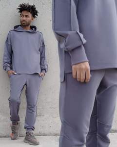 Sudadera Unisex de Talla Grande, Jersey Ajustado, Pantalones de Chándal, Chándal Grueso con Capucha, Diseño de Logo a Elegir, Otoño e Invierno - Product Image 5