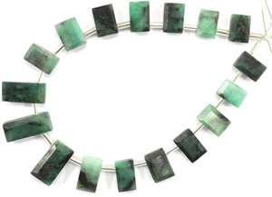 17 piezas de piedras preciosas de Esmeralda natural facetadas en forma de rectángulo para hacer joyas, pulsera, collar hecho a mano - Product Image 5