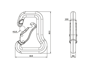 A777 de aluminio de paracaidismo mosquetón - Product Image 4